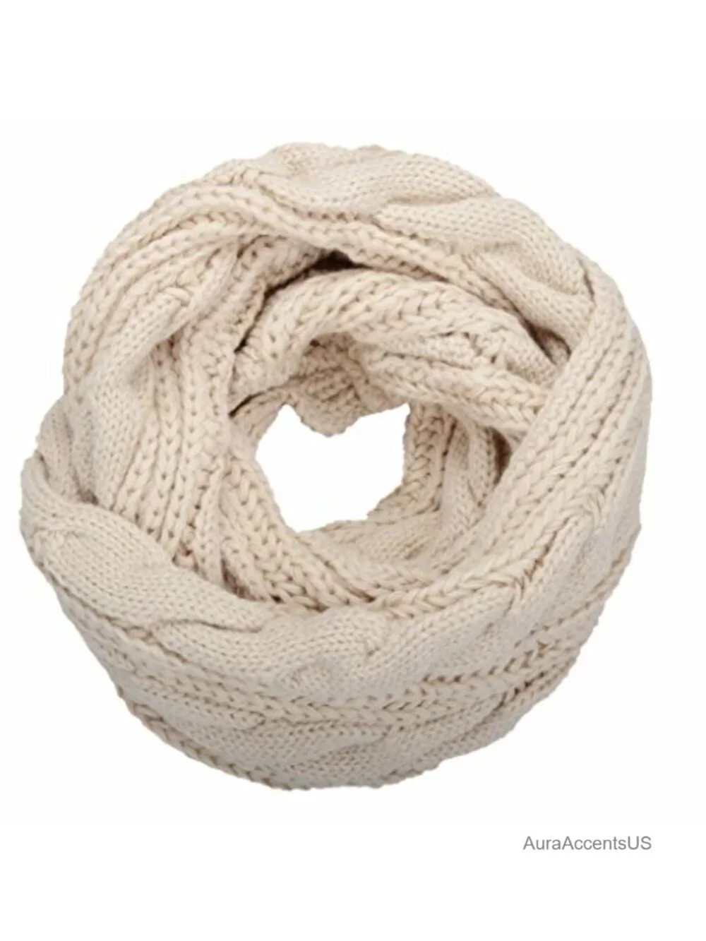 Thick Knit Infinity Circle Scarf Loop Winter Warm Acrylic